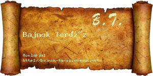 Bajnok Teréz névjegykártya